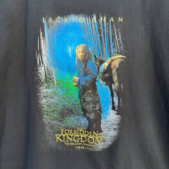 The Forbidden Kingdom Vintage Jackie Chan T-Shirt Black Graphic Tee Lionsgate - Picture 6 of 7